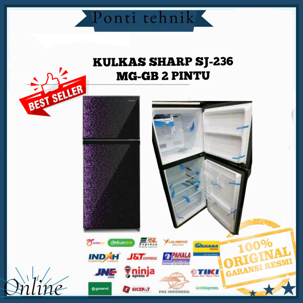 KULKAS SHARP SJ-236 MG-GB 2 PINTU