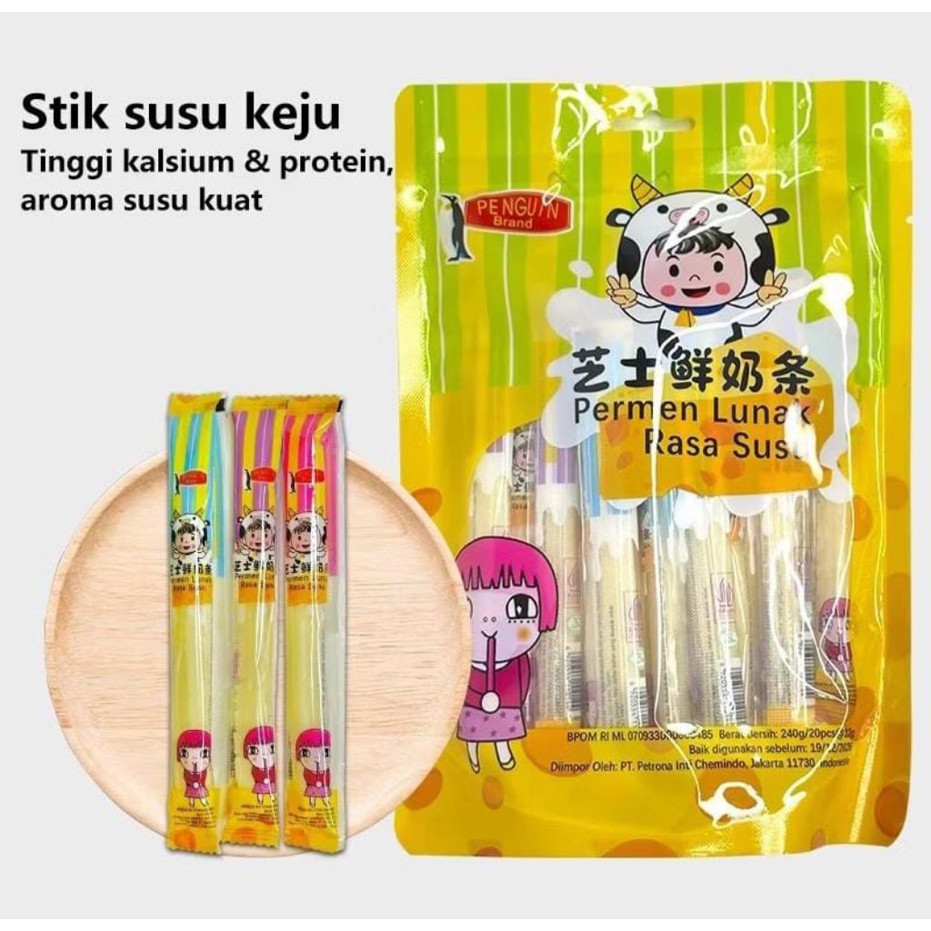 

PENGUIN PERMEN LUNAK SUSU KEJU ISI 20