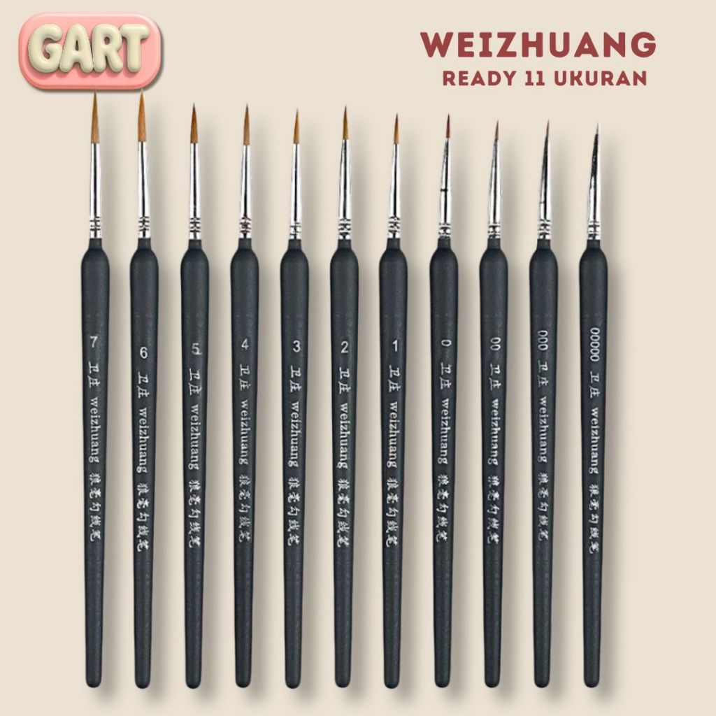 

KUAS LUKIS BULU SERIGALA ( HALUS ) Weizhuang - Kuas Liner Round - Pointed Liner Brush