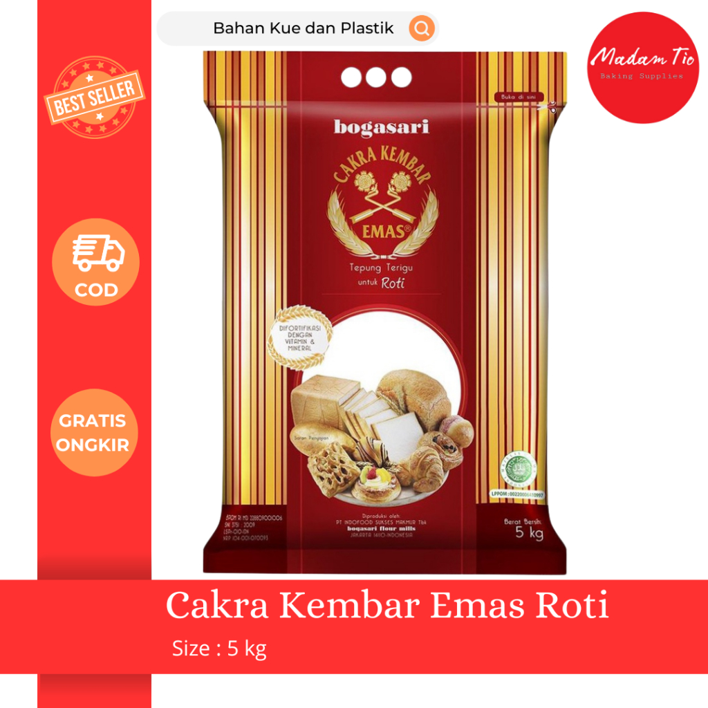 

Cakra Kembar Emas Roti 5kg 1bag