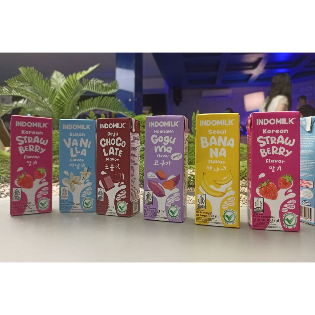 

INDOMILK SEOUL UHT VANILLA BANANA CHOCOLATE GOGUMA DALGONA STRAWBERRY BLACK COFFEE