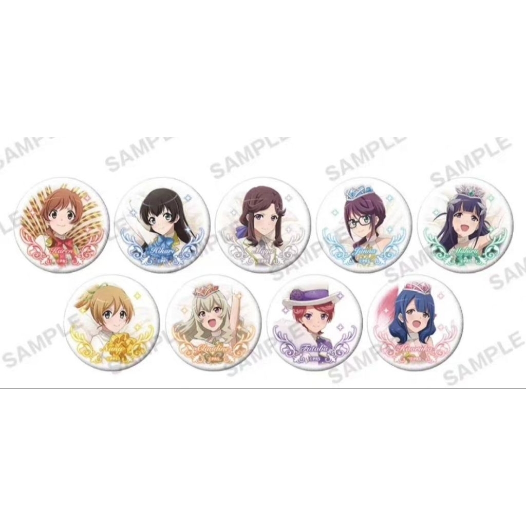 Box Sealed Random Can Badge Pin Merchandise Official Revue Starlight Karen Hikari Maya Junna Mahiru 