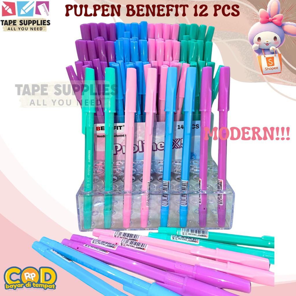 

(12 PCS Pulpen) Pulpen Gel Pen UJUNG LANCIP BENEFIT
