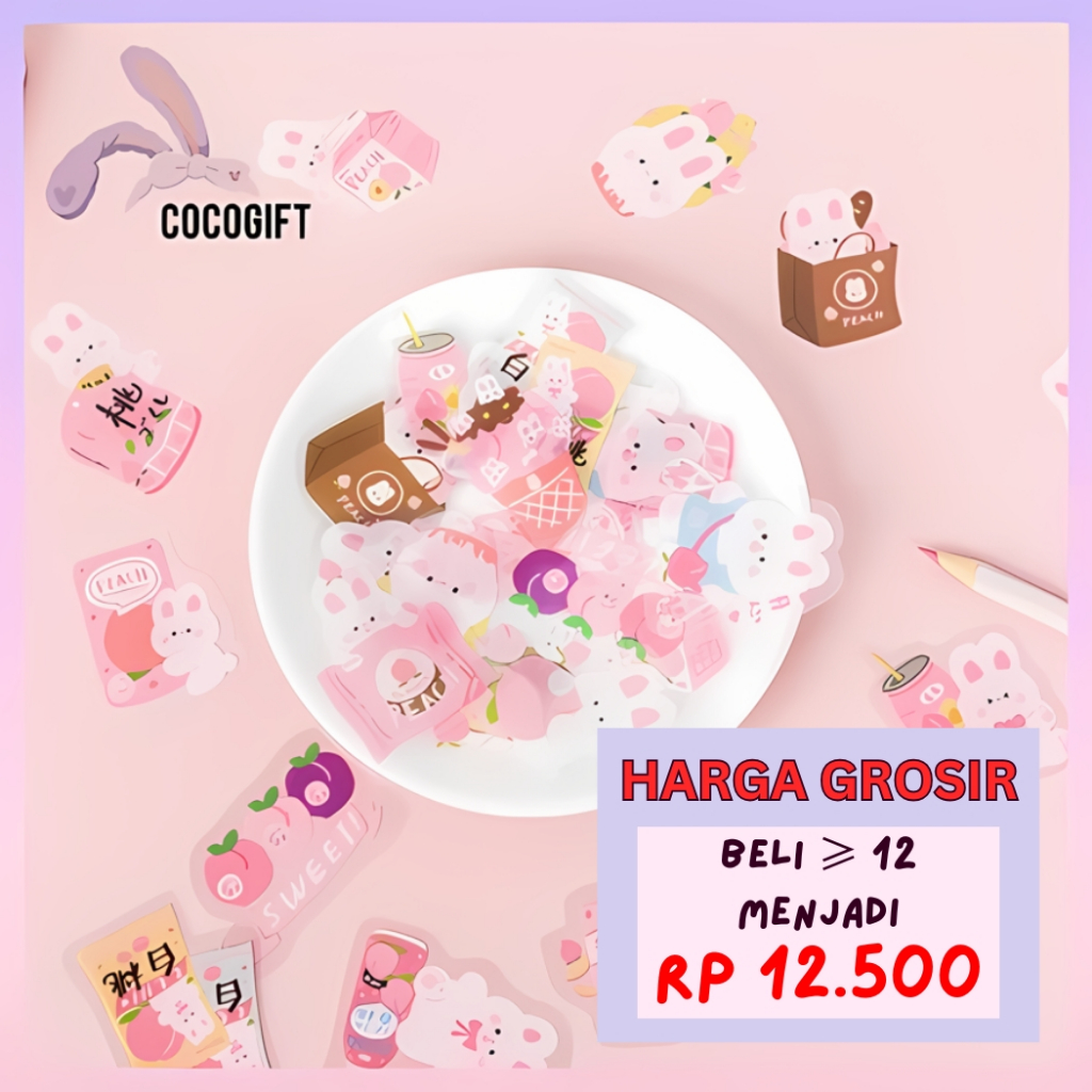 

Stiker Aesthetic Rosy Posy isi 40pcs