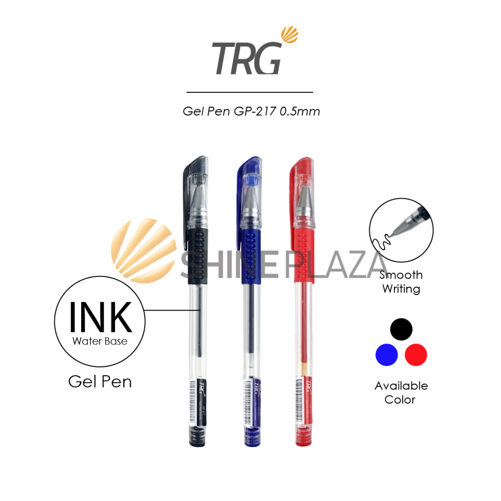 

TRG Gel Pen GP-217 0.5mm - Pulpen Bolpen Pena Gel Hitam Biru Merah 0,5 mm TRG