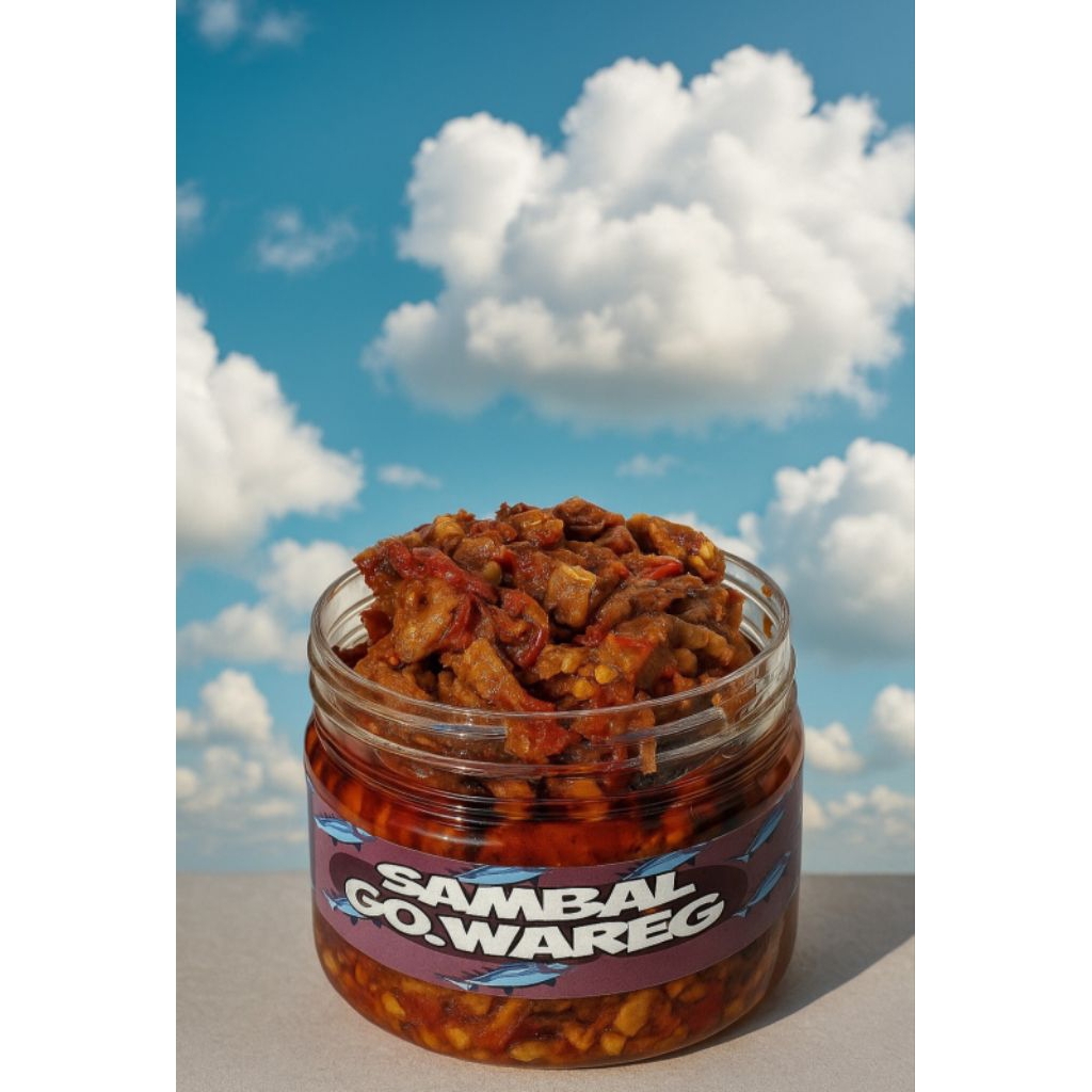 

GO.WAREG SAMBAL IKAN CAKALANG 200gr dengan ciri khas Manis,Gurih,Pedas