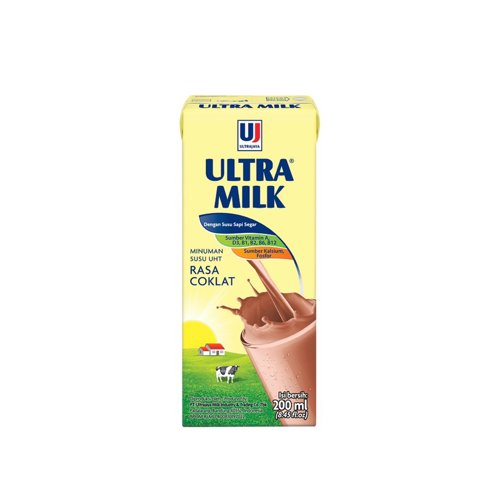 

Ultra Milk Susu UHT Cokelat Kotak 200 ml