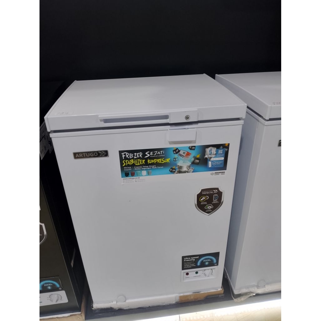 Chest Freezer ARTUGO 100L CF 131 CG Dalam Alumunium