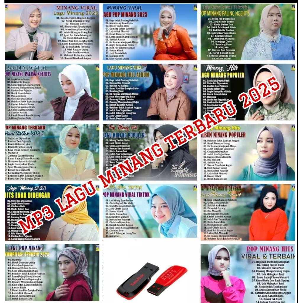 USB MOBIL MP3 LAGU POP MINANG TERBARU-USB SPEAKER AKTIF