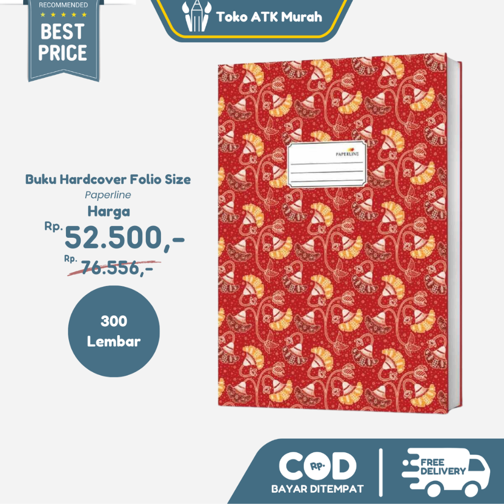 

Buku Tulis Folio 300 Lembar Hardcover Paperline - Buku Agenda