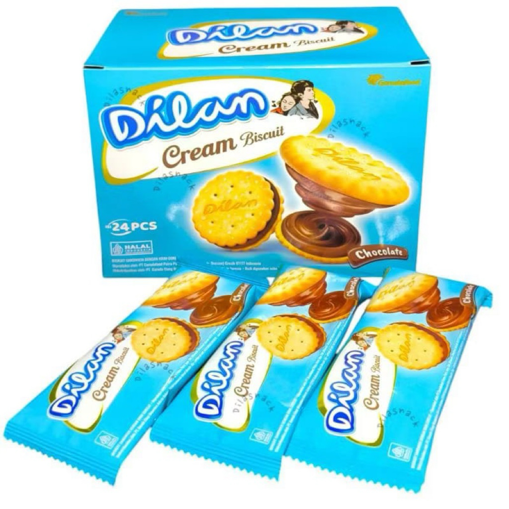 

Dilan Cream Biscuit Chocolate | Isi 24 Bungkus | GarudaFood
