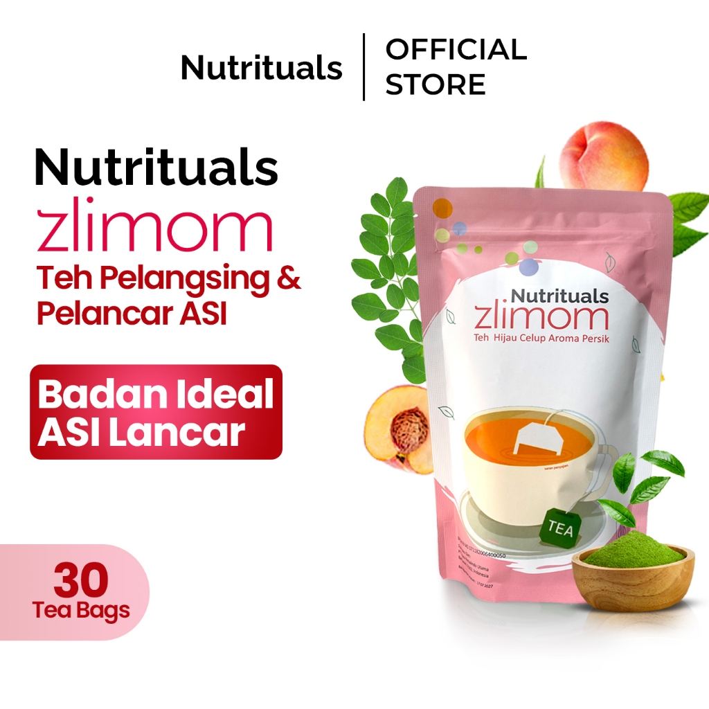 

Nutrituals Zlimom Teh Hijau Celup Aroma Persik 30 Kantong Teh Opsimom