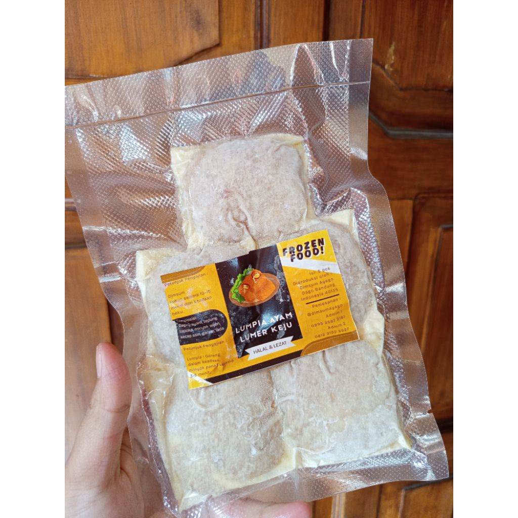 

DIMSUM GORENG / LUMPIA GORENG AYAM KEJU ISI 5 PCS FROZEN FOOD