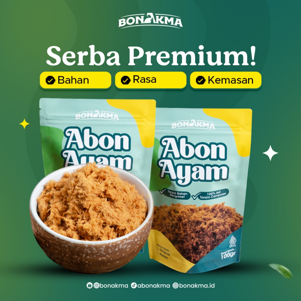 

abon ayam paket hemat | camilan sehat tahan lama | oleh oleh khas ayam suwir | lauk nasi praktis enak | abon ayam halal 2 bungkus