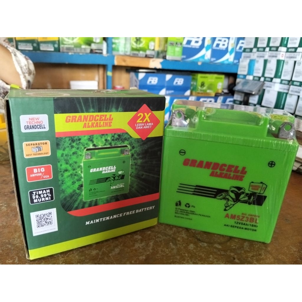AKI GRANDCELL ALKALINE | AM5Z-3BL MF | 12V 5Ah | AKI KERING | ORIGINAL 100%