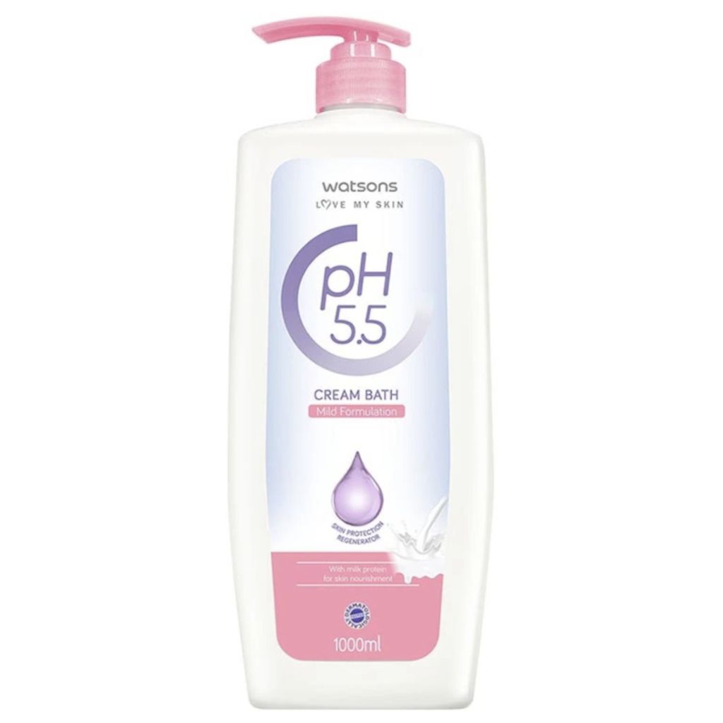 Sabun Mandi Watsons pH 5.5 Moisturising Cream Bath 1000ml