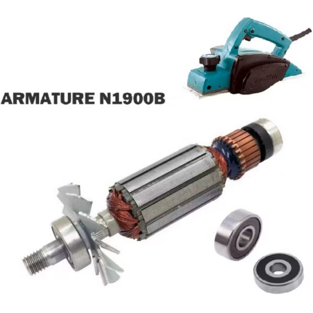 Armature N1900B Angker Mesin Serut Ketam Sugu Pasah Planer Kayu For Makita Maktec Original