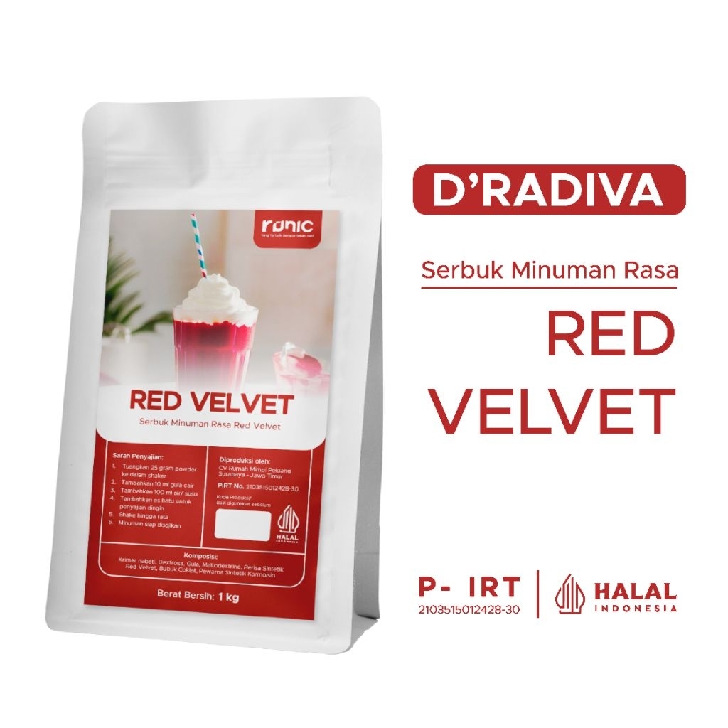

Bubuk Minuman Premium Red Velvet RUNIC 1kg