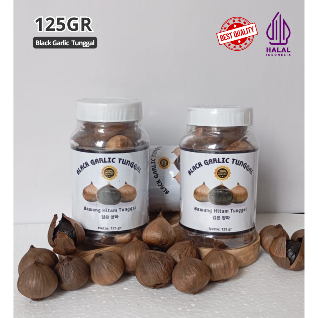 

BLACK GARLIC TUNGGAL [ 125GRAM ] Bawang Hitam Lanang | UNTUK KESEHATAN - 100% Original & Fresh