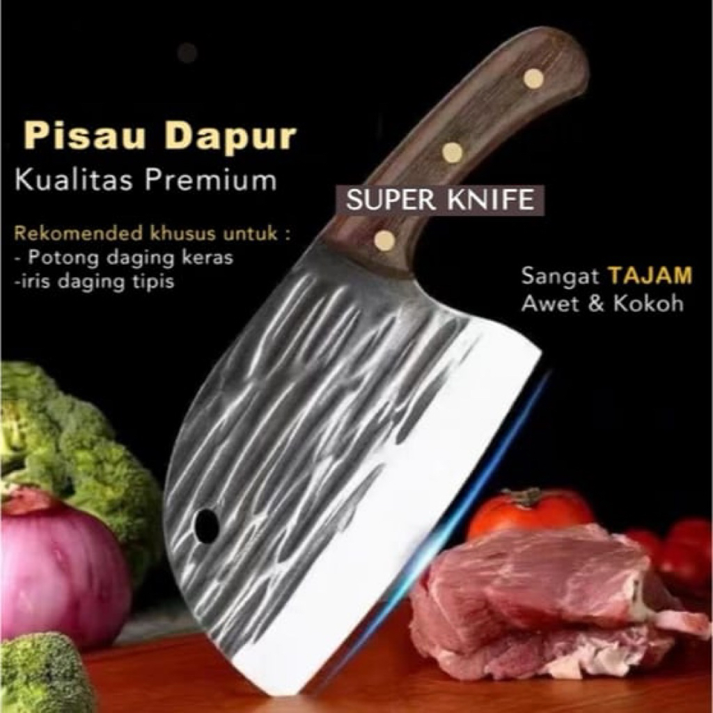 PISAU DAGING SUPER TAJAM / PISAU DAPUR KOKI JEPANG STAINLESS