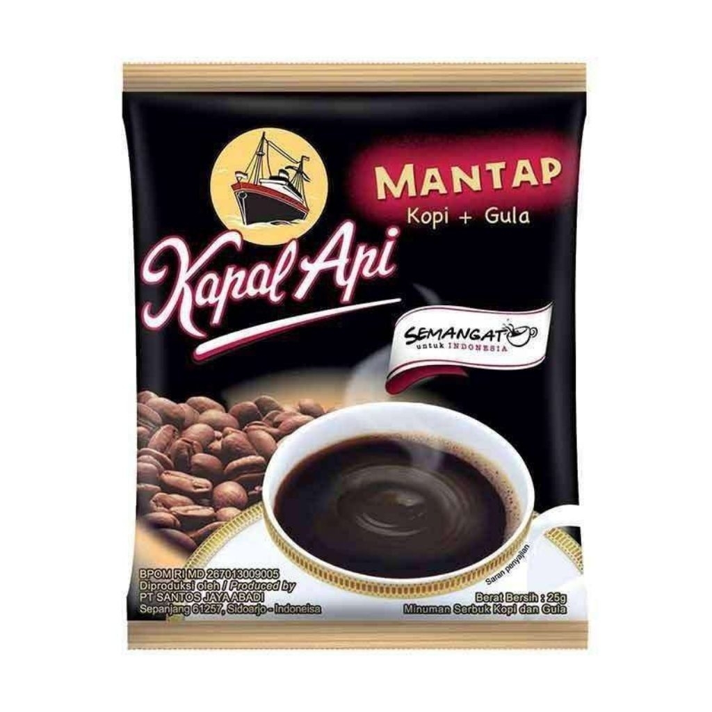 

Kopi kapal api mantaap 25gr renteng 10sachet