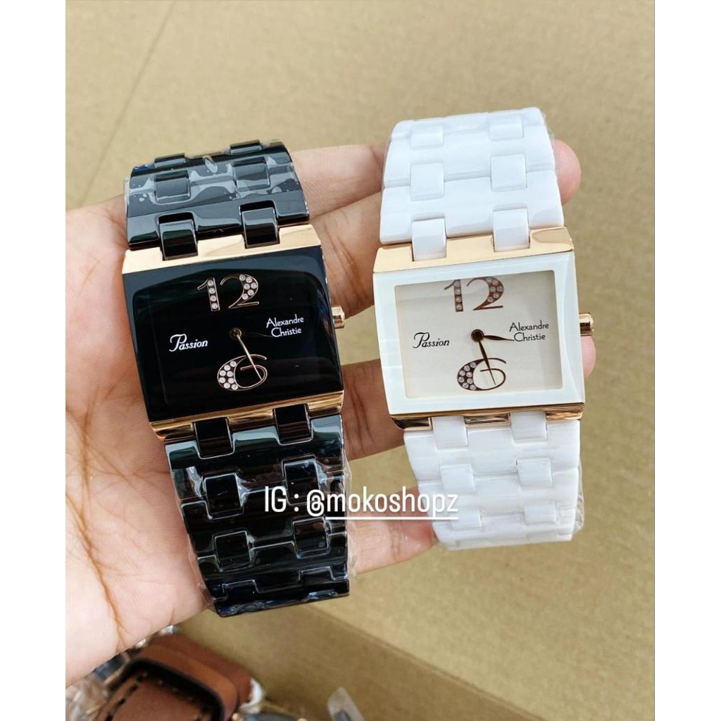 Jam Tangan Wanita Alexandre Christie Keramik AC 2359 / AC 2B31 / AC 2881 Original Garansi Resmi