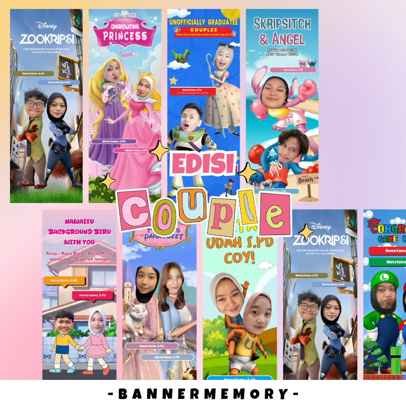 [COUPLE] PAKET XBANNER / X BANNER / TIANG SPANDUK BANNER WISUDA / BANNER WISUDA / BANNER SIDANG / BA