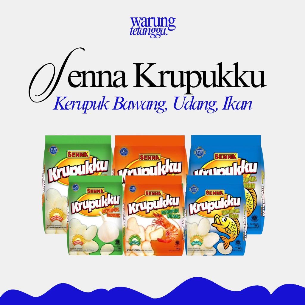 

SENNA KRUPUKKU KERUPUK BAWANG, IKAN, UDANG 200 GR