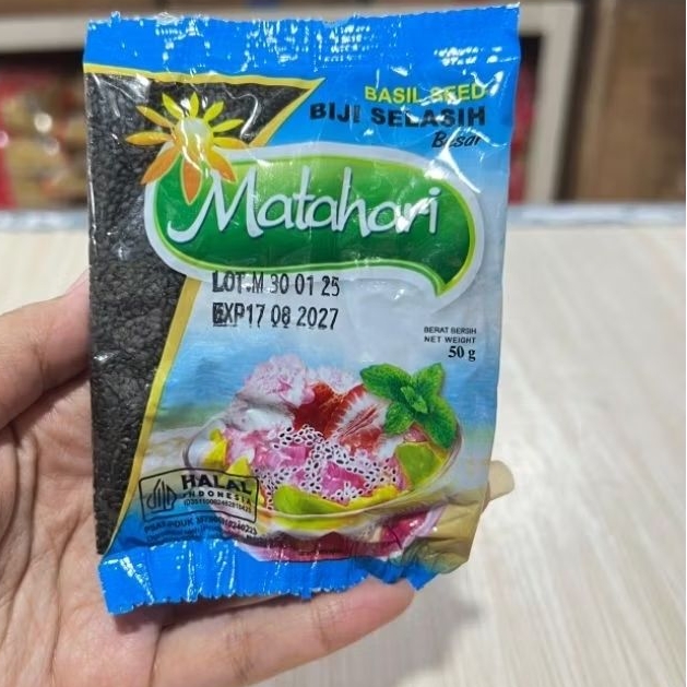 

Biji Selasih Cap Matahari / Basil Seed 50 gram