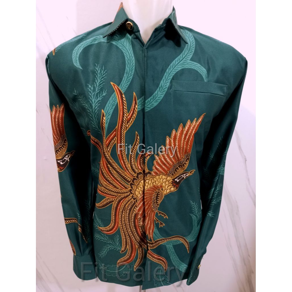 KEMEJA BATIK EMERALD GREEN / OLIVE