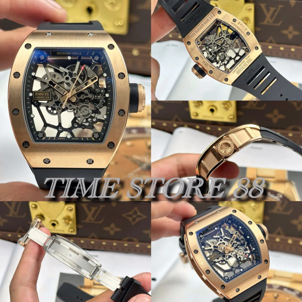 RichardMille Best Imitation Watches RM035 Americas Toro Rose Gold ZF Factory 40x48mm