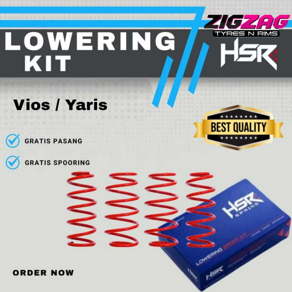 lowering kit hsr red vios yaris depan belakang per mobil berkualitas
