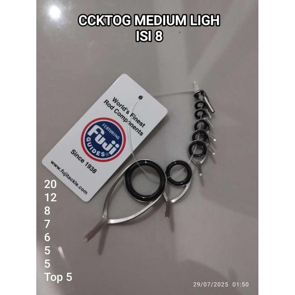(20-5) RING GUIDE FUJI CCKTOG / BCKTOG K SERIES MEDIUM LIGH ORIGINAL UNTUK SET GALATAMA