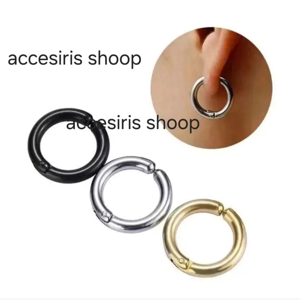 TINDIK GIWANG TITANIUM / FAKE ANTING HOOPS TITANIUM / ANTING GIWANG TITAN