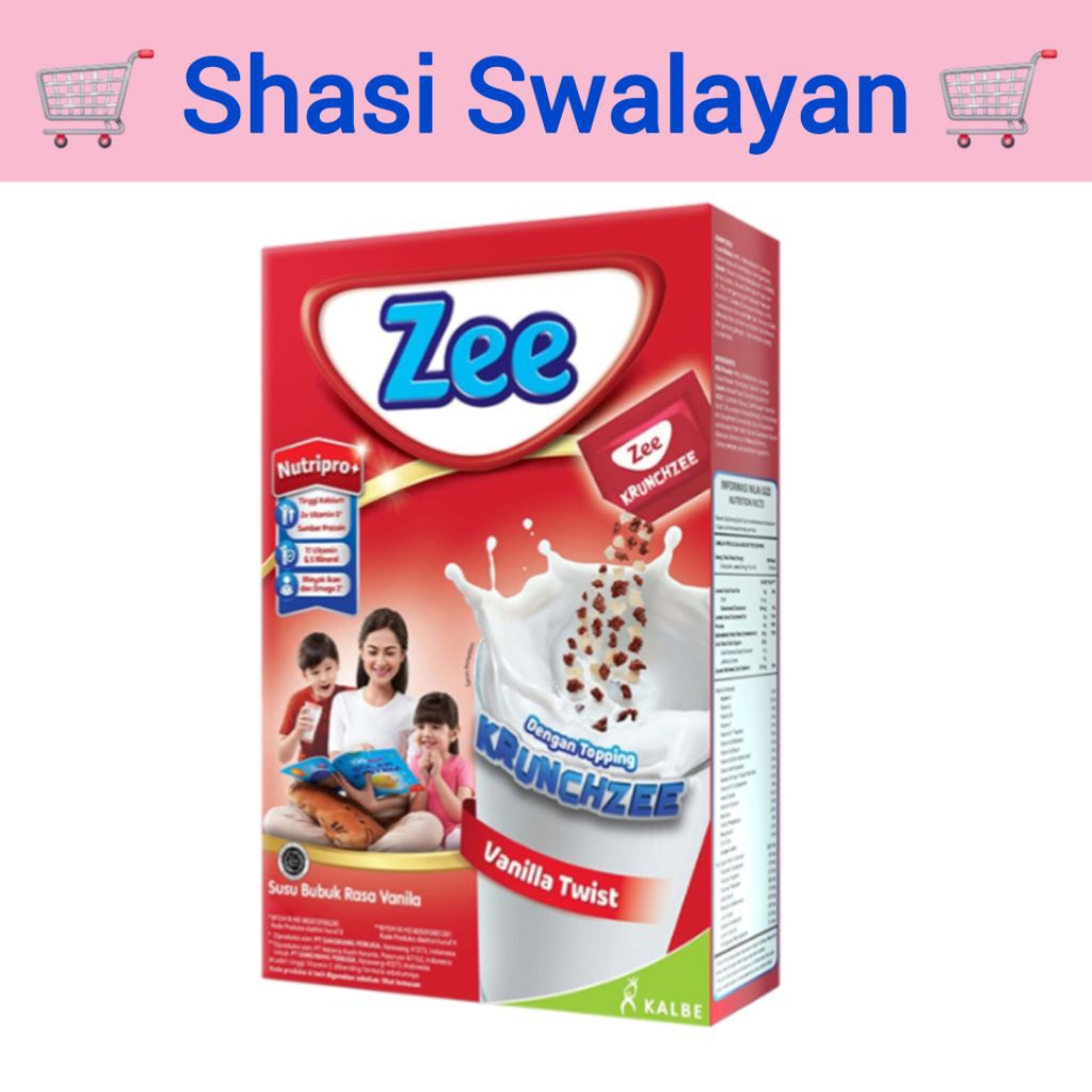 

Zee Nutripro Krunchzee 340 g - Vanila/ Coklat Susu Bubuk Pertumbuhan Anak