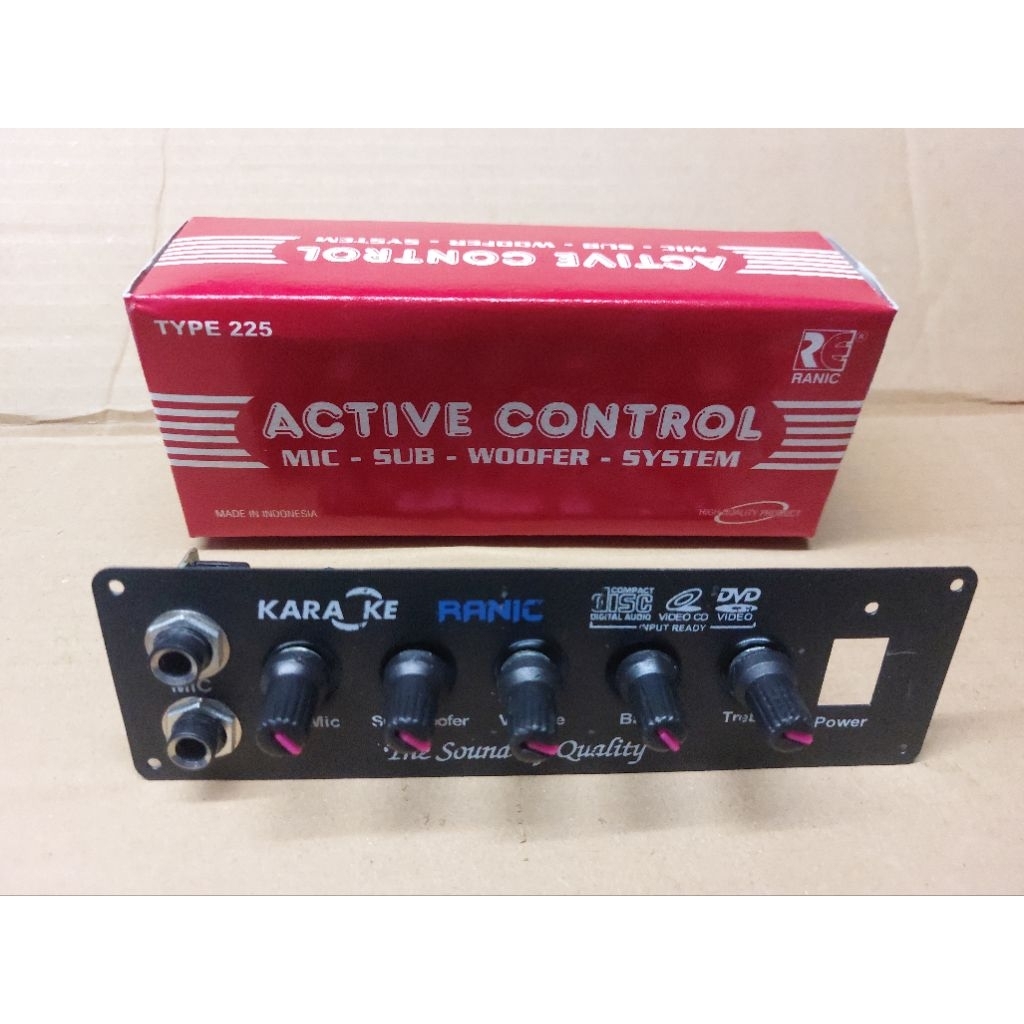 Kit Tone Control Stereo Plus Mic Subwoofer Karaoke Panel