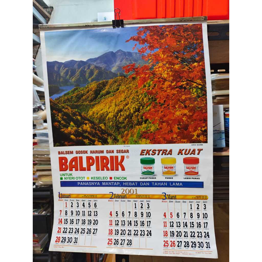 

Kalender jadul Kalender 2001 Balpirik