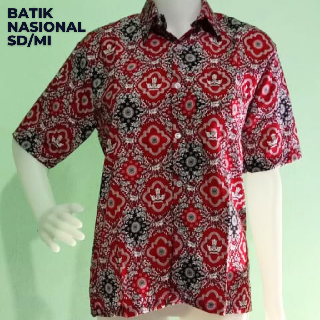 Baju Batik SD Nasional Lengan Pendek Laki Laki
