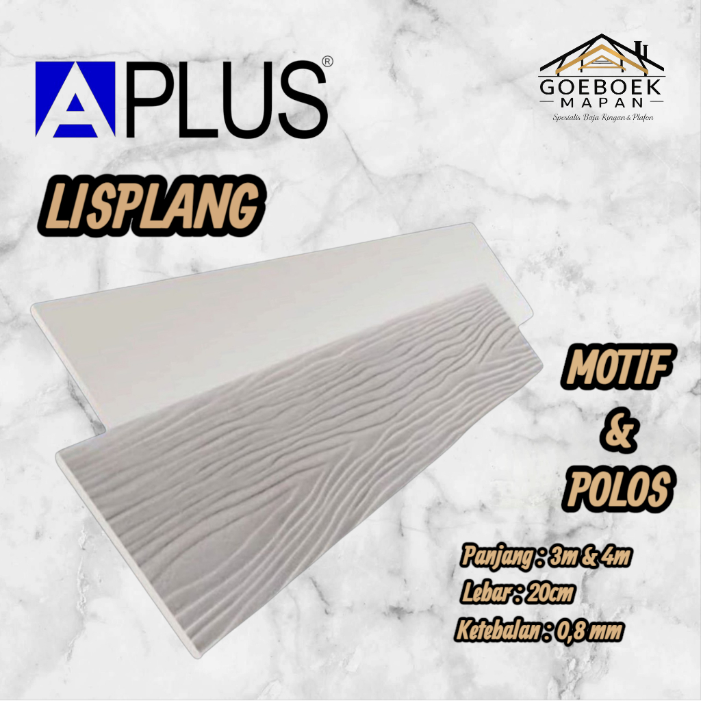 Lisplank Lisplang Motif Serat Kayu 20cm 4meter Aplus Plank