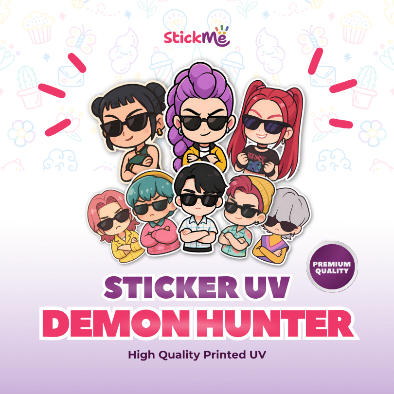 

Stickme Sticker UV Demon Hunter Series Rumi Zoey Mira Jinu untuk Tumblr Tumbler Laptop Tablet Smartphone Bahan UV Anti Air