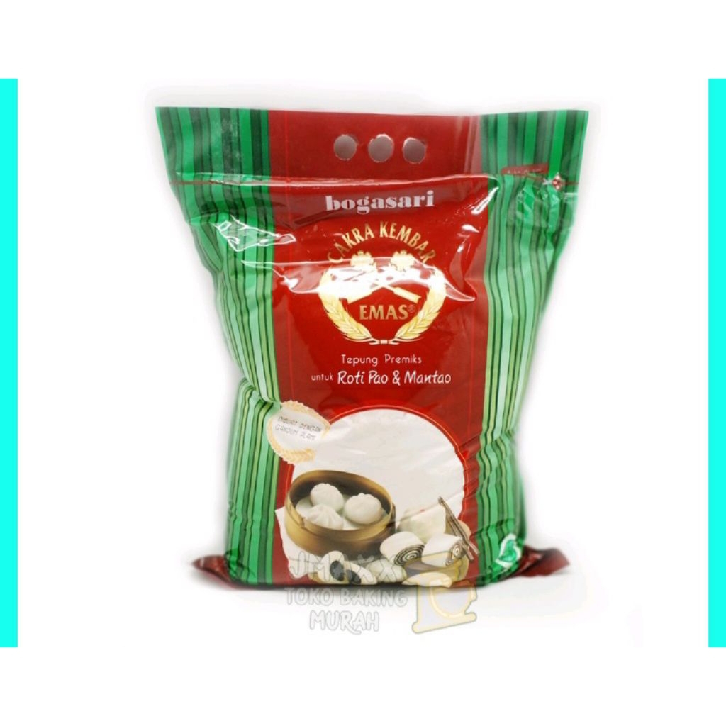 

TEPUNG CAKRA KEMBAR EMAS PAO&MANTAU REPACK 1KG