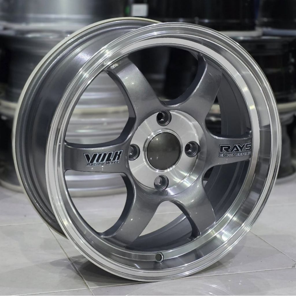 velg racing VOLKRAYS TE37 SINGEL PCD 4X114,3 R16 velg racing ring 16 untuk mobil Avanza Xenia Livina