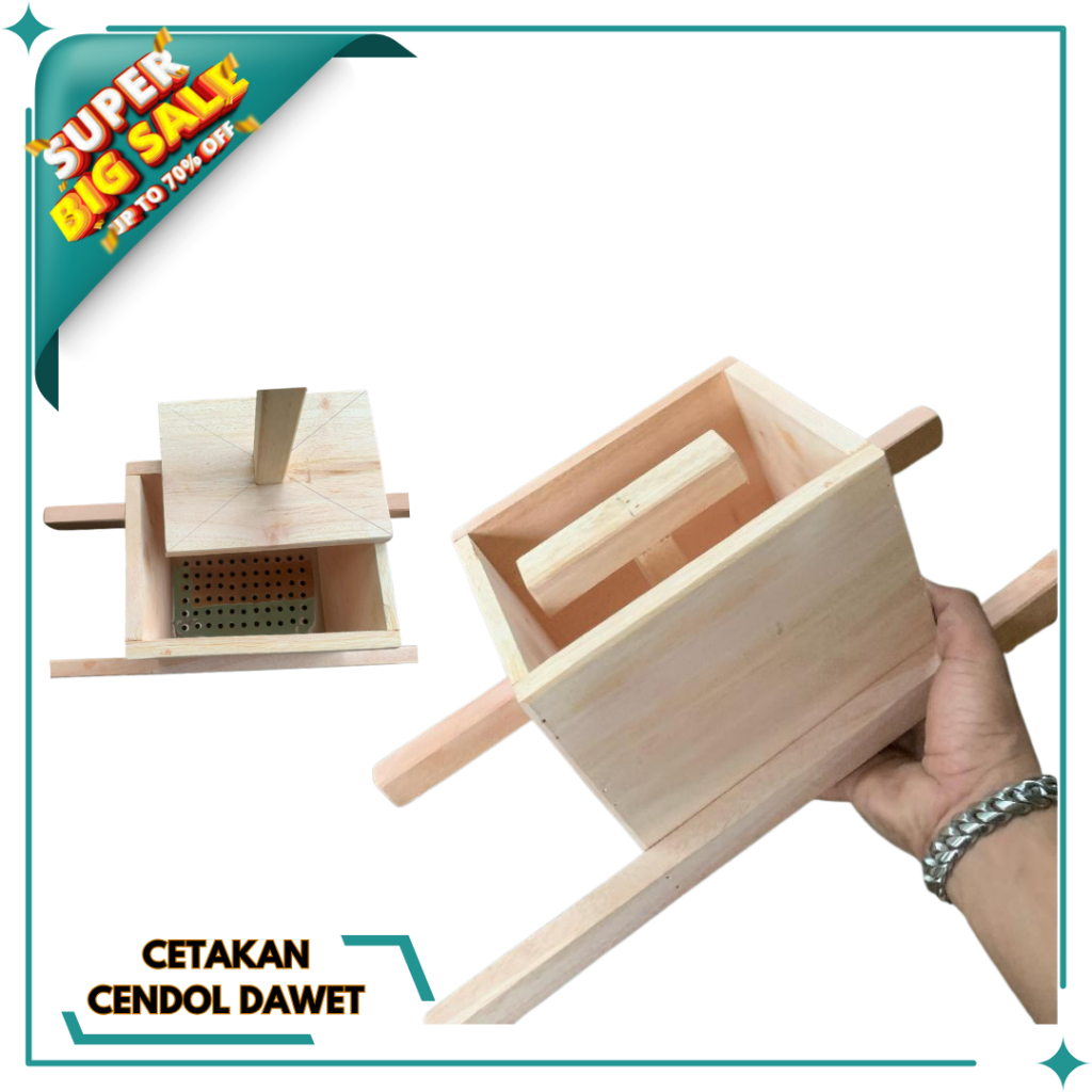 ,CETAKAN CENDOL DAWET AYU / CENDOL DAWET TEPUNG BERAS BAHAN KAYU