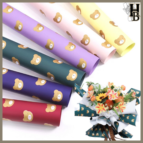 

Kertas Buket Bunga Kertas Cellophane Motif BEAR Buket Kertas Bunga Paper Flower Wrapping 6106
