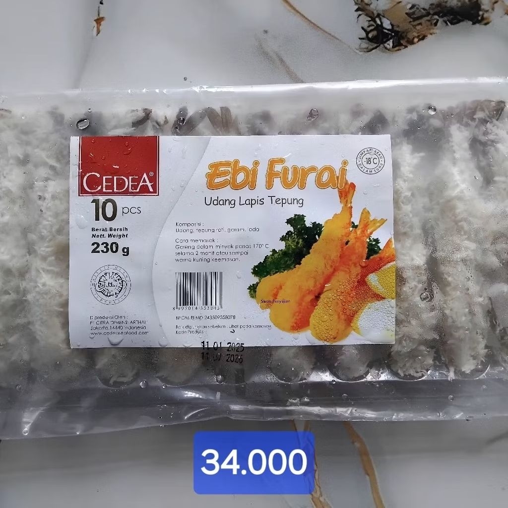 

CEDEA EBI FURAI, UDANG LAPIS TEPUNG