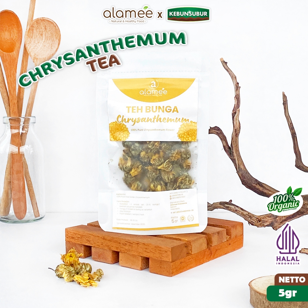 

ALAMEE Teh Chrysanthemum Tea Bunga Krisan Emas Golden Crysant Alami Organik Premium kebunsubur