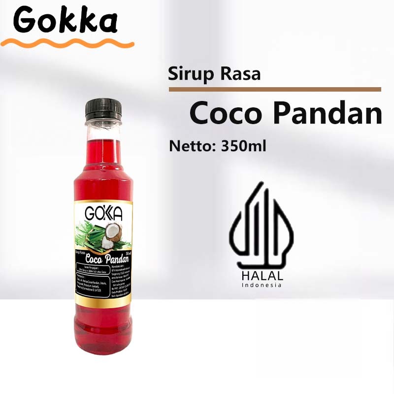 

GOKKA Coco Pandan Sirup Konsetrat 350ml Halal- Coco Pandan Flavor Syrup / Sirup Coco Pandan