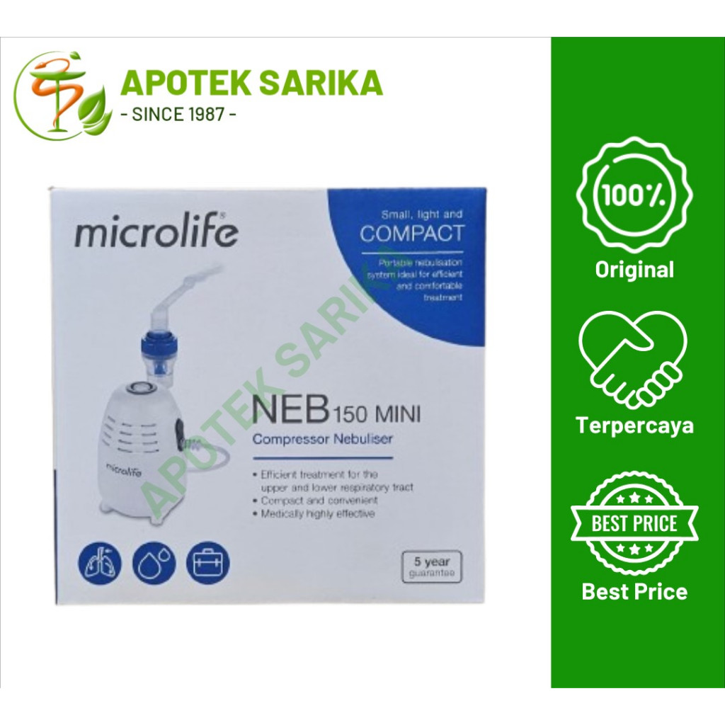 Microlife Nebulizer Compressor NEB 150 Mini - Alat Terapi Uap Pernafasan Compact
