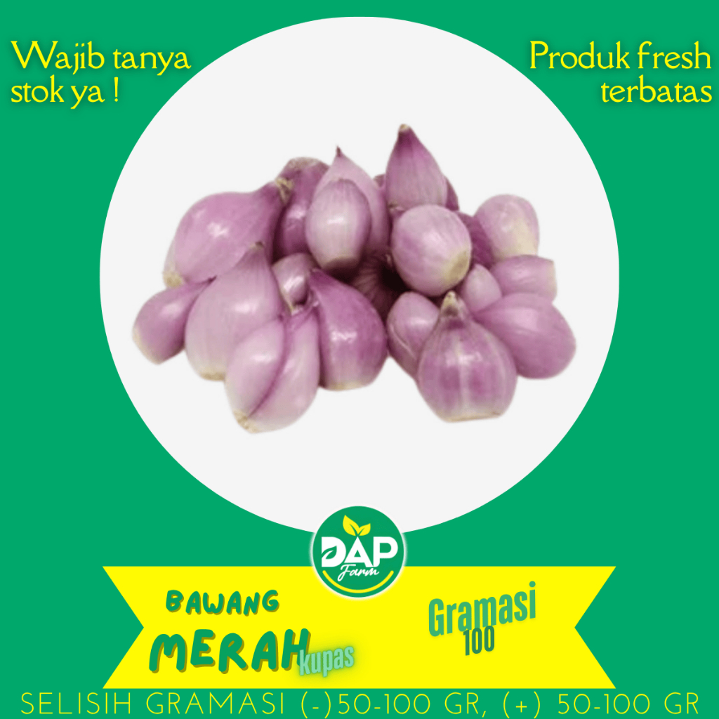 

Bawang Merah Kupas/ DAP Farm/ Sayur Segar Jakarta