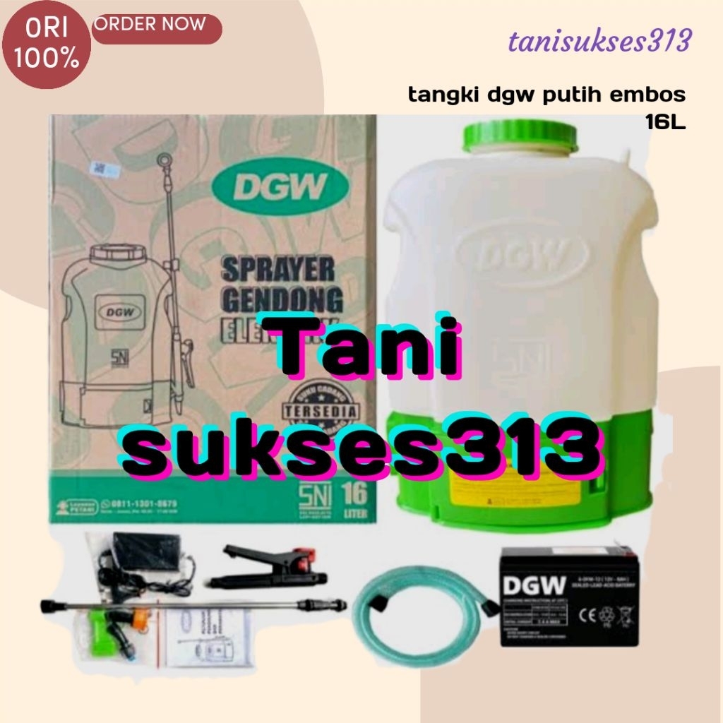 Tangki cas dgw putih embos 16liter tangki cas Tangki elektrik 16L dgw 16liter alat semprot hama tang